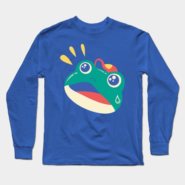 Slipping Toad Head Long Sleeve T-Shirt by Minilla